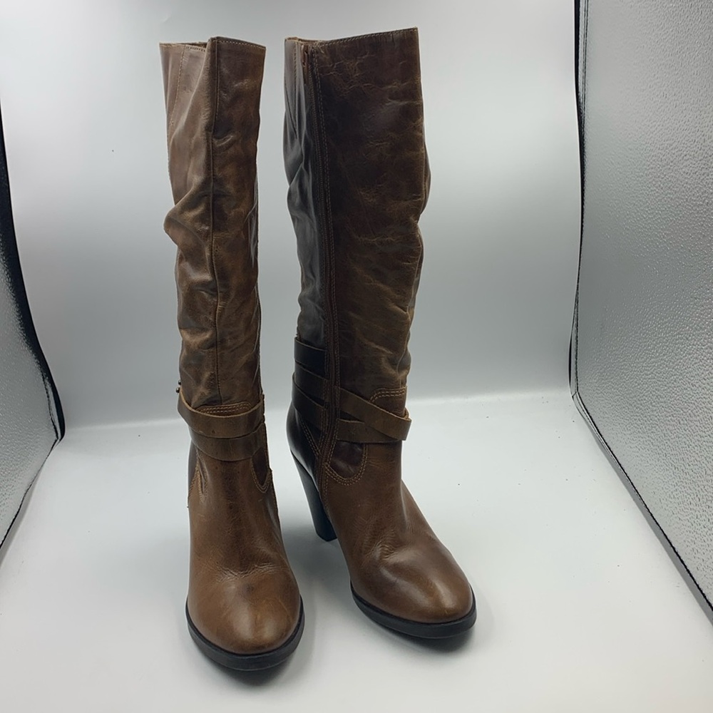 Leather boots.